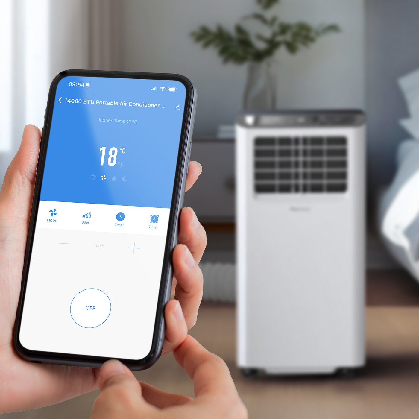 Mobiles Klimagerät Pro Breeze 14 000 BTU Wi-Fi — Herstellerfoto 2