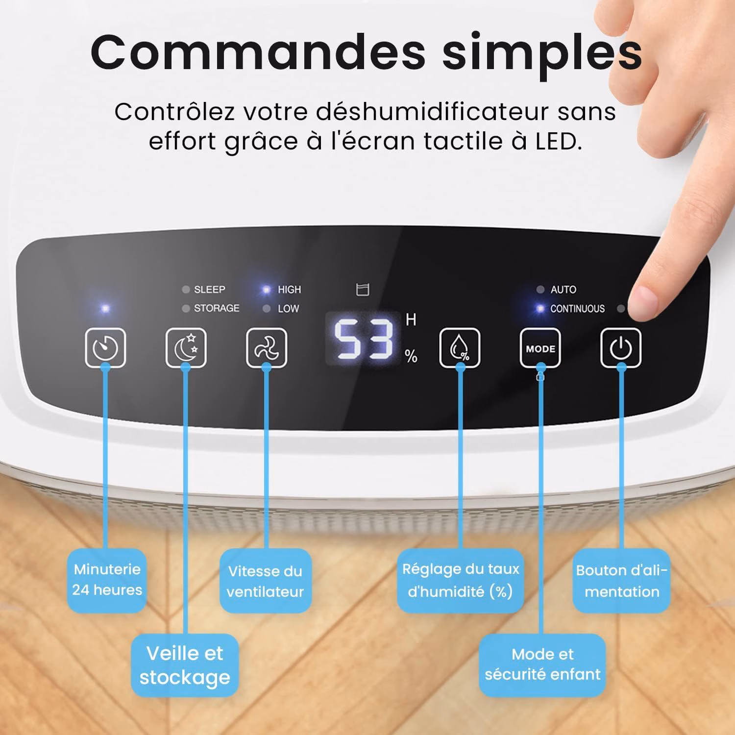 Sécurité enfant et minuterie 24h programmable pour automatisation
