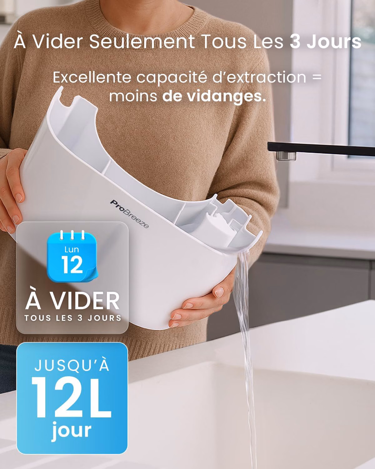 Capteur humidité intelligent avec affichage LED temps réel