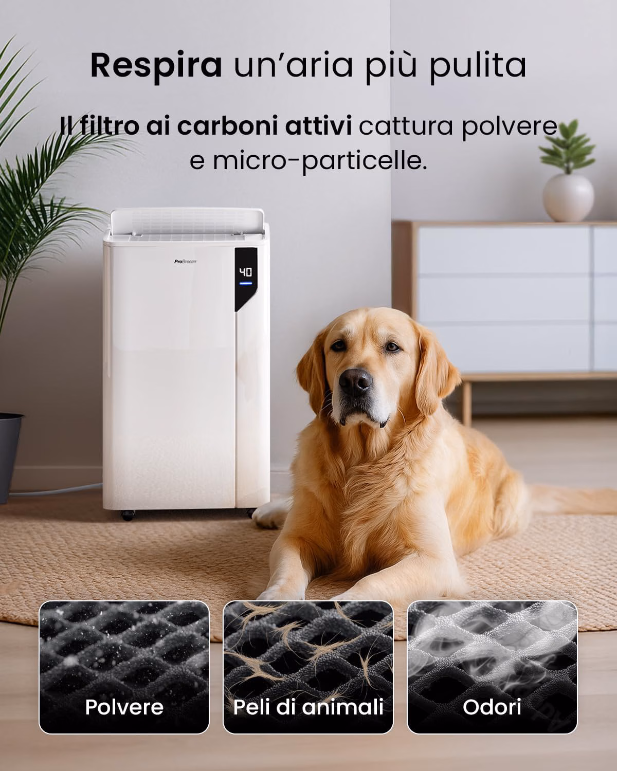 Infografica - Grande serbatoio 5,5L per meno svuotamenti