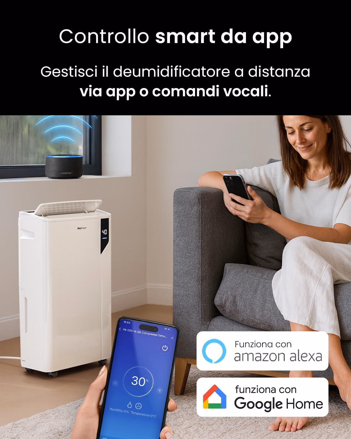 Controllo WiFi tramite app mobile iOS e Android