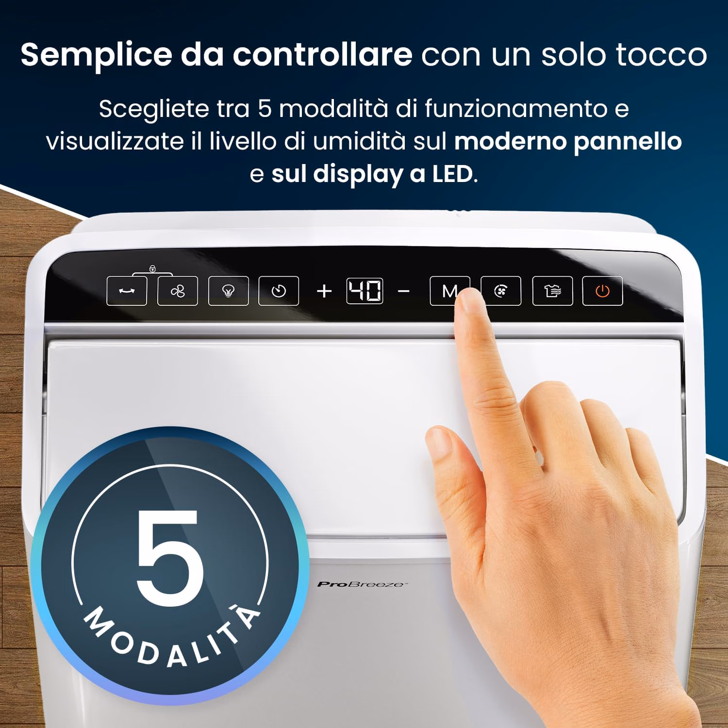 Grande serbatoio rimovibile da 5,5L