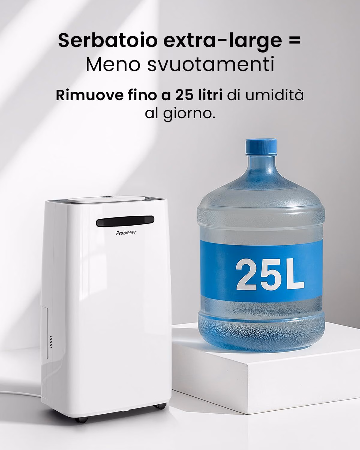 Funzione oscillazione automatica 90° per copertura ottimale