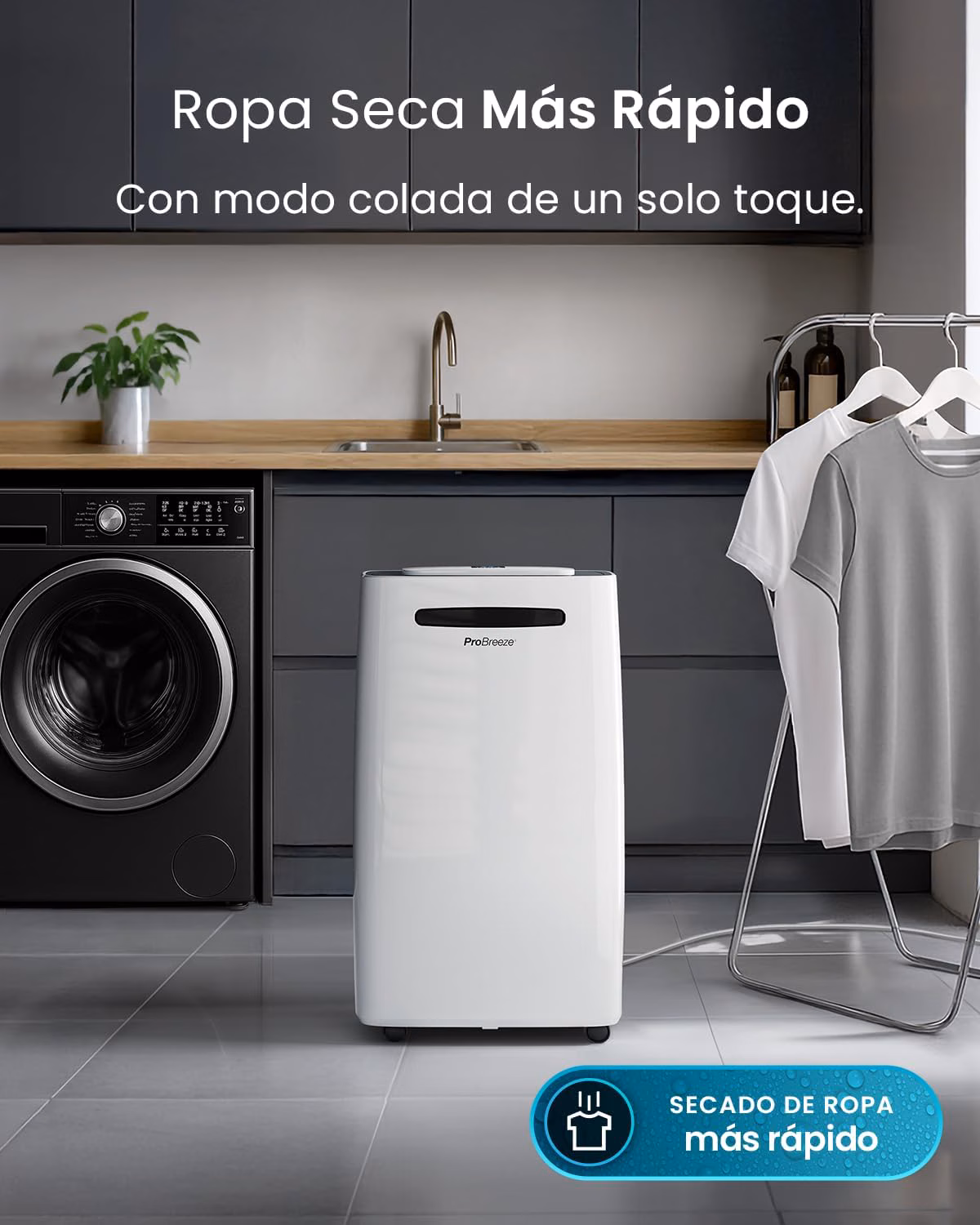 Gran tanque de agua 5,5L con apagado automático