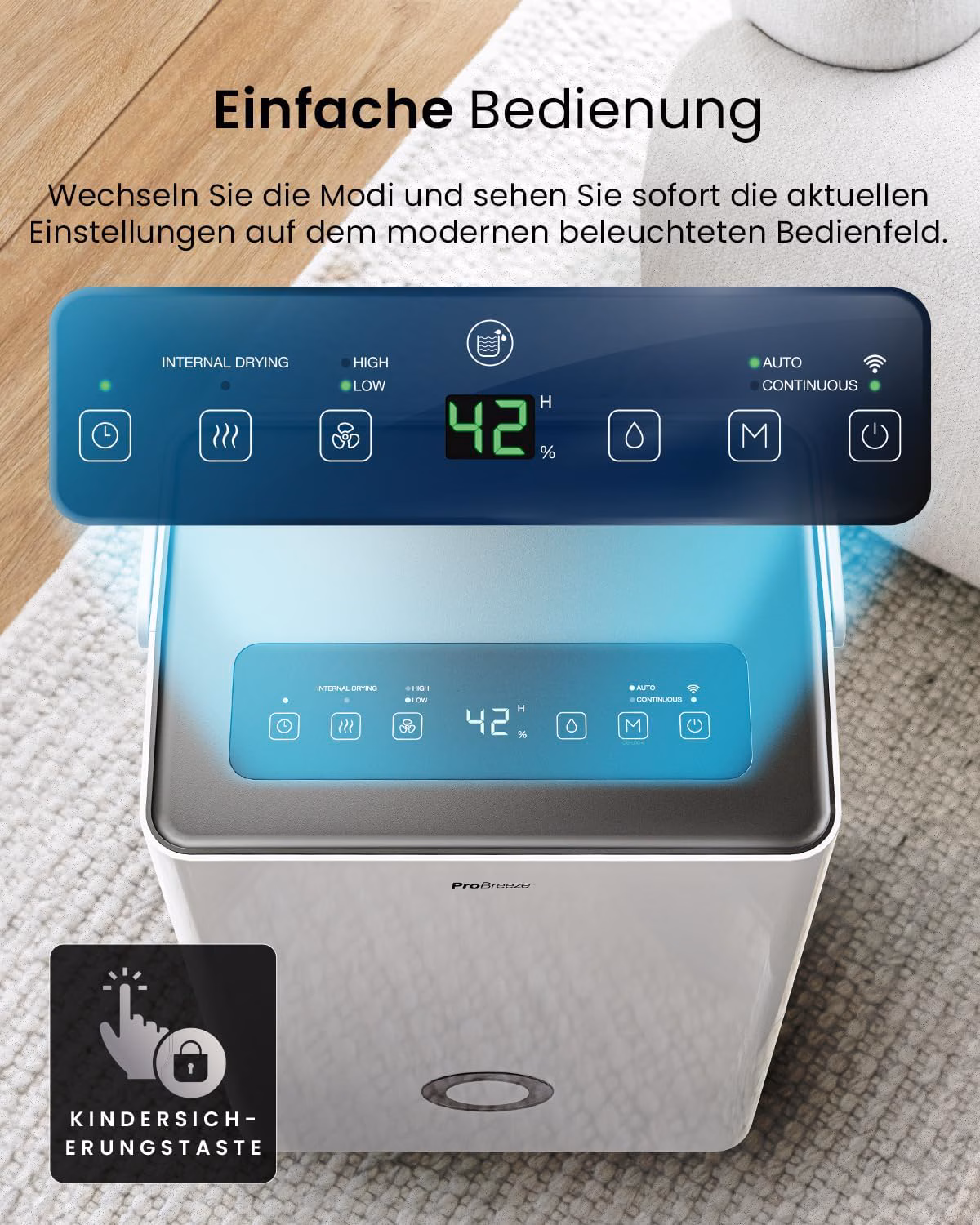 4 multidirektionale Räder für einfache Mobilität